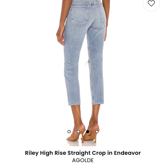 Agolde Riley crop jeans in Endeavor - Picture 4 of 4